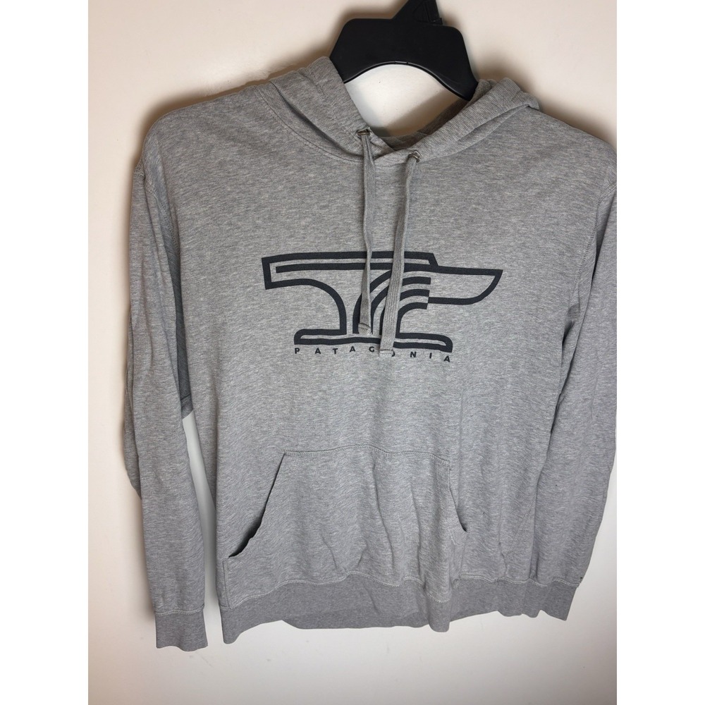 Patagonia Anvil Mens Medium Sweatshirt Organic Cotton Grey FLAWS